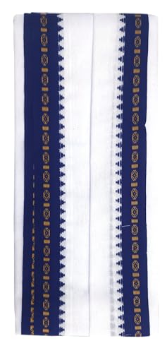 Image of Handloom Pure Cotton Traditional God Towel | Gamcha /Angocha Towel | Fast Absorbing Bath Towels for Men, Women & Kids | Perfect for Everyday Use |Pack of 6 | Size 76 x 178 cm | White