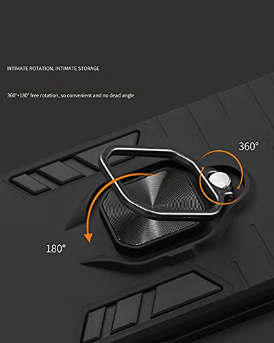 Image of Pikkme Poco X3 / X3 Pro Back Cover | Tough Armor Bumper | 360 Protection Case | Ring Holder Stand Case for Poco X3 / X3 Pro (Black)