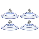 APWOJY 4PCS 85mm/3.4 'PVC Screw Suction Cup,4-Piece Transparent Suction Cup, with Stainless Steel M8 Screw nut, Super Strong Glass Suction Cup Bracket