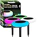 Bell+Howell Vividisk Color Changing LED Solar Pathway Lights, Solar Lights Outdoor Waterproof Path Lights, Solar Driveway Lights, Solar Landscape Lights, Decorative Lawn & Walkway Lights - 4 Pk