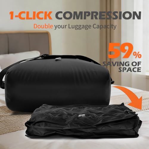 LONGHIKER Travel Vacuum Bags with Pump – Reusable Airless Space Saver Vacuum Storage Bags Compression Bag for Carry-On Suitcase & Backpack, IPX8 Waterproof TPU Vacuum Seal Bags for Clothing(1PC-34L) — view 4