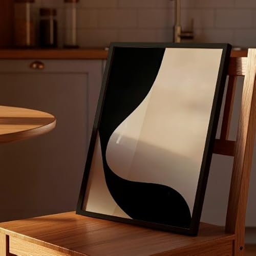 DekoArte - Cuadro Decoración Salón Moderno Hecho en España - Esencia en Movimiento I- 50x70 cm - Cuadro con marco de madera color negro incluído