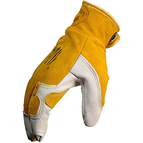 Caiman Luxury Pro Series White Tail Deerskin Gloves, X-Lg/Yellow #TOP3