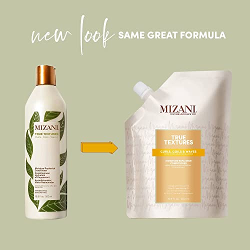 Mizani True Textures Moisture Replenish Conditioner | Moisturizes & Defines Curls | Silicone & Paraben-Free | For Curly Hair | 16.9 Fl Oz #TOP1