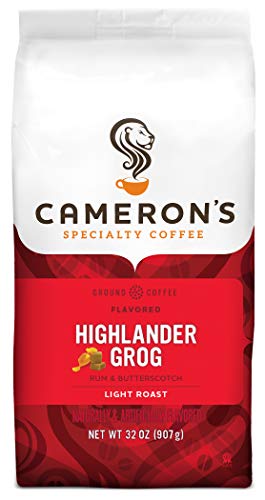 Cameron s Coffee Roasted Ground Coffee Bag, Flavored, Highlander Grog, 32 Ounce (Pack of 1) (PP-GRCE22903)