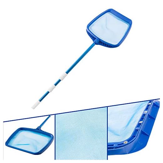 Arebos Pool Red Telescópica Barra | Longitud De 1,20 – 1,90 M | Grandes Grabación Labio