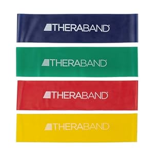 THERABAND Resistance Band Loop Set, Resistance Bands for Kids, Band Loop Kit for Workouts, Beginner to Advanced Levels for Exercise, Rehab, Physical Therapy, & Stretching