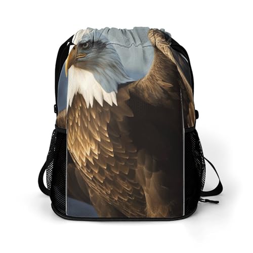 Sac à dos léger avec cordon Eagle 45cm unisexe pour sport et randonnée