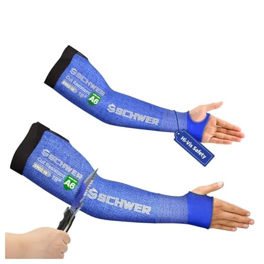 Schwer AIR-SKIN Arm Sleeves S902 for Thin Skin and Bruising, ANSI A6 Cut Resistant Arm Protectors for High Risk Work, UPF50+ UV Protection Cooling Farmer Sleeves for Gardening, Lightweight, Breathable