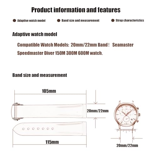 Compatible-for-Omega-Rolex-Tudor-SEIKO-20mm-22mm-Seamaster-Speedmaster-Diver-150M-300M-600M-Aqua-Terra-AT150-Rubber-Watch-Band-Replacement-for-men-Silicone-Wirstband-Strap-women-Bracelet 41FWXBlS+XL