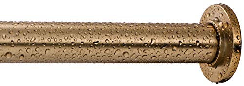 Ivilon Tension Curtain Rod - Spring Tension Rod For Windows Or Shower, 54 To 90 Inch. Warm Gold #TOP1