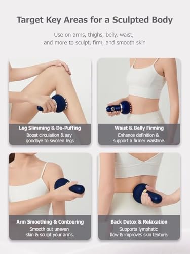 Image of Anti-Cellulite Slimming Massager - Professional Lymphatic Drainage Device with Microcurrent, Red Light, Heat & Vibration for Full-Body Contouring, Fat Reduction & Skin Firming (Smart Body Massager)