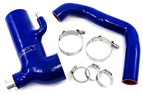 Image of HPS 57-1293-BLUE-2 Blue Silicone Air Intake Hose (Post MAF with Sound Tube)