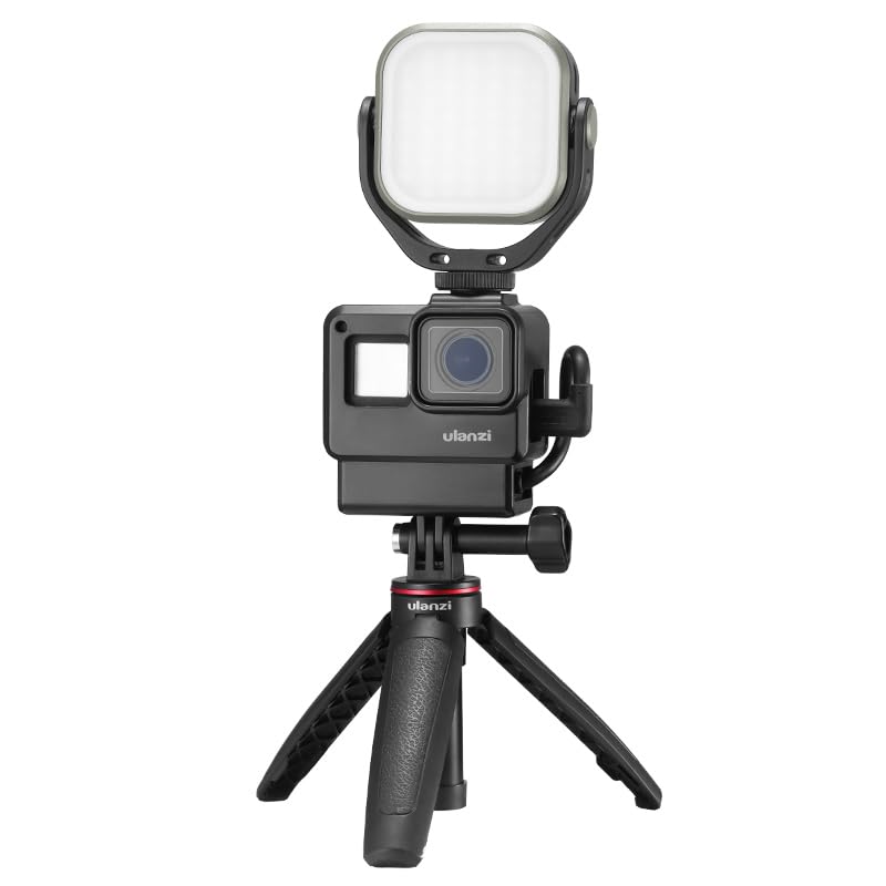Ulanzi VL66 RGB Multi Color - Lampada per fotocamera, smartphone, tablet e altri - Luce bianca/gialla e 360 colori - inclinabile - con batteria integrata da 2.000 mAh - Nero