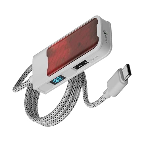 Adaptateur Type C avec extension de charge rapide et double entrée audio pour appareil mobile