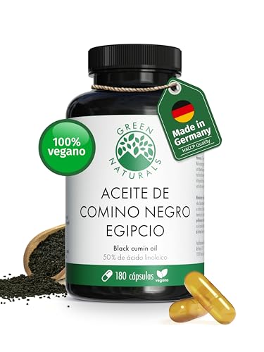Aceite de Comino Negro 3000 mg - 50% Ácido Linoleico - 180 Cápsulas Blandas Veganas - 100% Natural y Puro