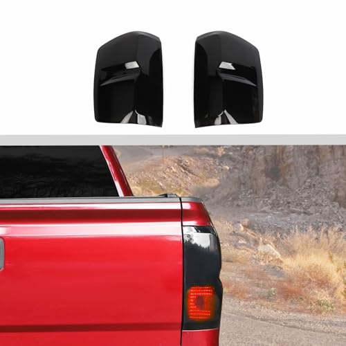 JWWY Smoked Taillight Rear Light Lamp Decor Tinted Darkened Taillight Cover Trim Fit for 2014-2018 Chevrolet Chevy Silverado Exterior Accessories 2PCS Blackened