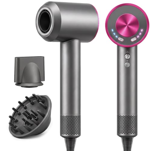 AIUNAOM Secador de Pelo Profesional Iónico 160000 RPM, Motor Sin Escobillas, 500 Millones de Iones Negativos, 4 Temperaturas 3 Velocidades, Difusor y Boquilla Magnéticos AIUNAOM Secador de Pelo Profesional Iónico 160000 RPM, Motor Sin Escobillas, 500 Millones de Iones Negativos, 4 Temperaturas 3 Velocidades, Difusor y Boquilla Magnéticos