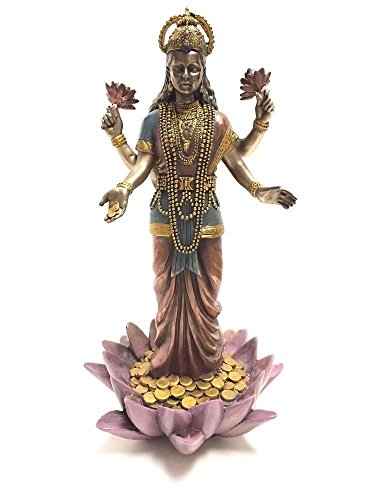 Estatua Lakshmi Diosa Hindu en Loto