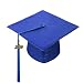 lescapsgown Unisex Adult Graduation Cap with Tassel 2018-Shiny Cap(Royal Blue)
