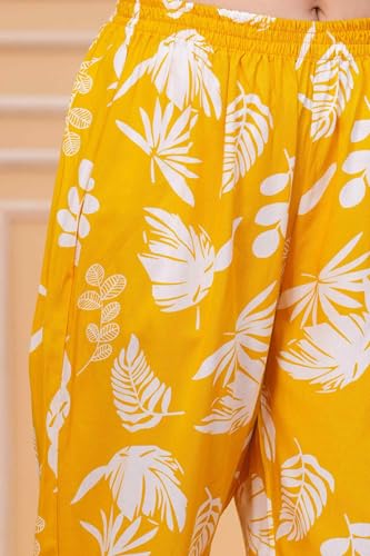 Image of Women's Printed Night Suit of Kurti & Pajama Set Women Night Wear Set