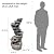 YZM 10-Tier Cascading Rock Water Fountain Outdoor Garden Waterfall Fountains Patio Backyard Deck Porch Pond Art Decor for Outside 39.76" H Outdoor Feature with LED Lights