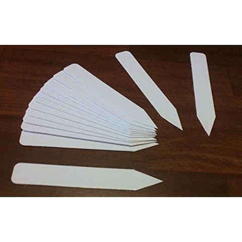 500 6" White plastic plant stake labels tags pot markers Cover
