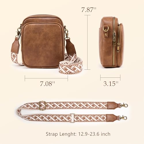 Image of Small Crossbody Bag for Women with Card Slots Vegan Leather Messenger Bag Men Wallet, Cross Body Anti-theft Shoulder Purse