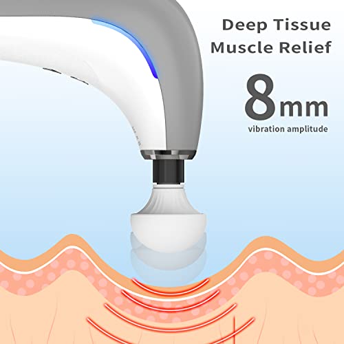 Air Tube Mini Massage Gun, Percussion Deep Tissue Muscle Massager Gun, Travel Pocket-Sized Massage Gun Small, Quiet Whole Body Massager With Heat, Portable Electric Lightweight Massage Gun, Gray #TOP3