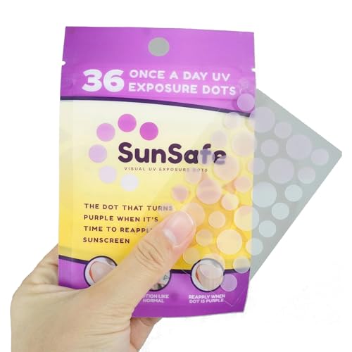 Image of Pro White Sun Safe UV Dots - Water-Resistant Sunblock Stickers Protect Skin with SPF 30 Coverage- Track Sun Exposure with Easy-to-Use Sunscreen Dot- Ideal for Kids, Beach Days & Outdoor Fun