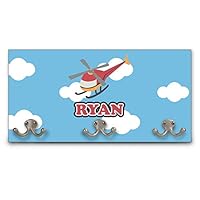 YouCustomizeIt Personalized Helicopter Wall Mounted Coat Rack