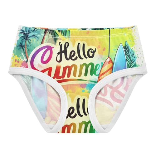 Flower Toddler Girls Underwear 2t Cotton Girl Panties Cute Vibrant Watercolor Summer Briefs Undies Kids