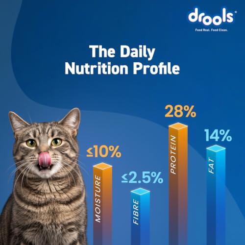 Image of Drools Adult Dry Cat Food (2.8kg+1kg) 3.8kg | Tuna & Salmon | Better Vision & Shiny Coat | Complete Nutrition | No Preservatives