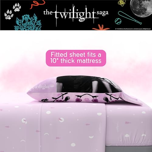 Image of Twilight The Saga Bedding Set, Queen Size 7-Piece Super Soft Fluffy Reversible Comforter & Sheet Set with Sham, (100% Officially Licensed Product) By Franco Collectibles