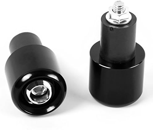 7/8'' 22 mm CNC Motorcycle Handlebar Grip Ends Motocross Anti Vibration Slider Plug For 22mm handlebar with 18mm inner hole (Black)
