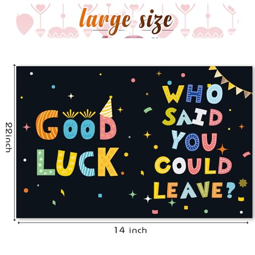 Image of Idealmuzik We Will Miss You Card,Large Goodbye Jumbo Good Luck Card with Envelope, Who Said You Could Leave Decorations, Big Farewell Giant Coworker Leaving Going Away Party Decorations (14x22iinch)