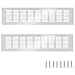 GZGXKJ 2 Piezas de Aleación de Aluminio Plata 80 x 400 mm Rejillas de Ventilación Calidad Placa de Ventilación Rectangular Rejilla de Ventilación Rejilla de Ventilación Metalica Con tornillos