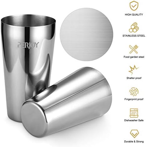 Cocktail Shaker Set, 16 Piece Bartender Kit, Cocktail Shaker, Stainless Steel Bar Set Accessories, Coktail Set, Boston Shaker, Drink Mixer Shaker, Bartending Bar Tools with Muddler Spoon Jigger - Thumbnail 3