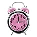 Produktbild Chycet Doppelglockenwecker mit Nachtlicht,lauter Alarm, Quarzlaufwerk, kein Ticken geräuschlos, großes Zifferblatt von 4 Zoll, Blau, 1*AA Batterien (Batterien Nicht im Lieferumfang). (Pink of Round)