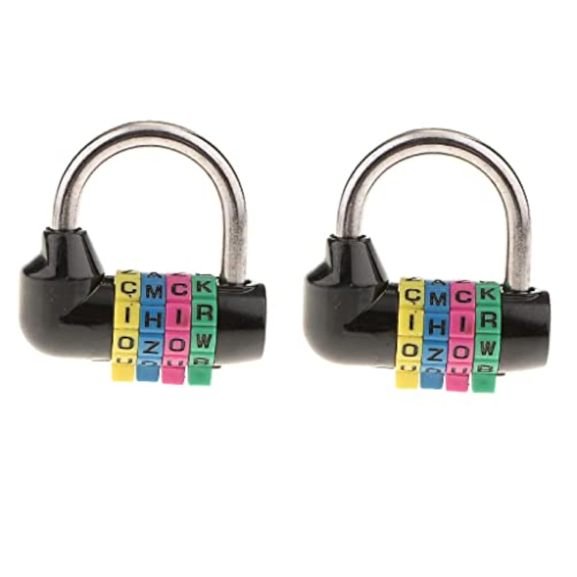 2 Pieces 4 Digit Dial Combination Padlock