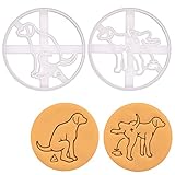 Set de 2 emporte-pièces drôles (chien qui fait caca et chien qui fait pipi), 2 pièces