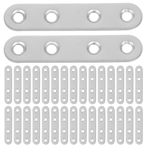 Équerres plates acier inoxydable pour fixation meuble et bricolage robuste