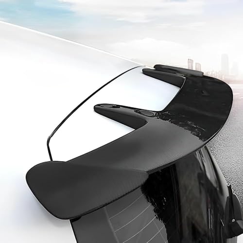 Image of AUTO Universal Rear Spoiler for Cars | ABS Racing Wing | Roof /Trunk Lid Mounted Aerodynamic Spoiler | Black Exterior Tuning Accessory for Sedan, SUV & Hatchback | Sporty Performance Style