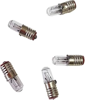 GWAYUANY 5PCS E5 6.3v Micro Mini Indicator E5 1.5V 2.5V Indicator Light Bulb E5 12V 24V Instrument Bulb,2.5V