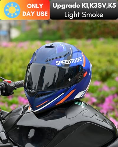 Logto Compatible With Upgrade Agv K1 Visor Replacement K3SV K5 Face Upgrade Shield Tinted Visor Helmet Accessories (Light Smoke) — view 4