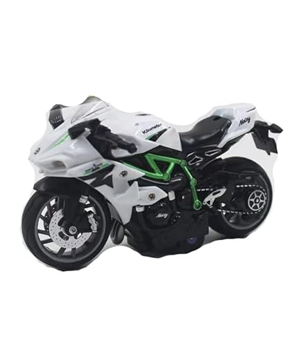 1:12 Alloy Motorcycle Model Toy, Diecast Motorbike for Kids, Collectible Display & Gift (1/14 (White))