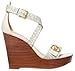 Michael Kors Women's Carmen Wedge Sandal, Vanilla, 8.0
