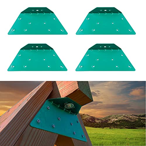 EZ Frame Wooden Swing Accessories, A-Frame Bracket for Swing Set Swing Beam, Swing Fitting, High Strength Support, Green, 4Pcs