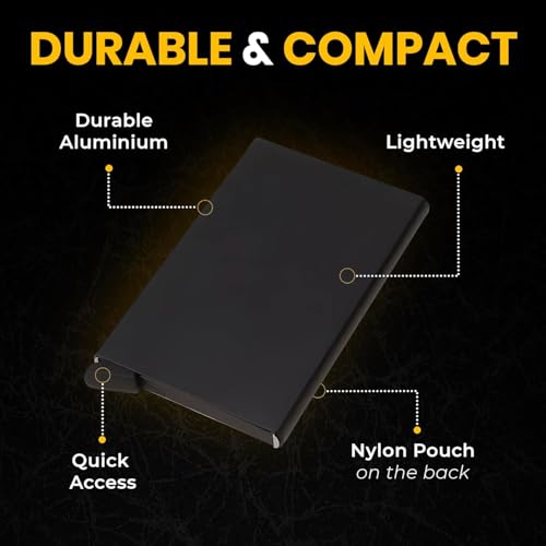 Fishing - Credit Card Holder for Men - Laser Engraved, Aluminum & RFID Blocking Card Holder - Holds up to 6-8 Cards, Durable & Stylish. A Great Men's Gift with Gift Box4