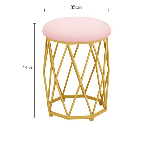 Taburete de terciopelo para tocador ideal como asiento de mesa auxiliar en salón 4